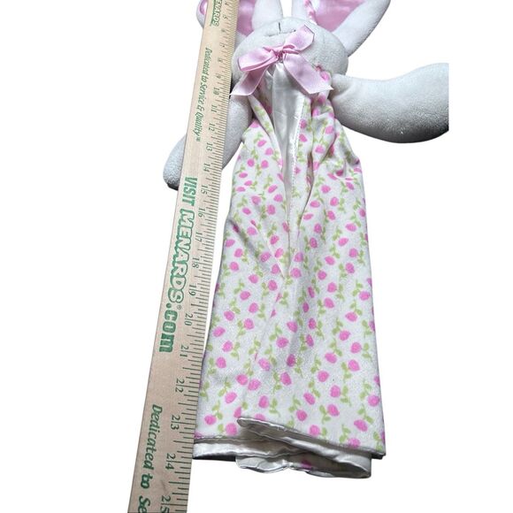 Stephan Baby Bunny Lovey Security Blanket Pink White Green Strawberry Gingham Ra - Picture 10 of 13